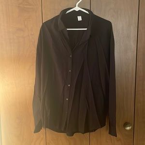 Black collard button down shirt